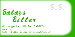 balazs biller business card